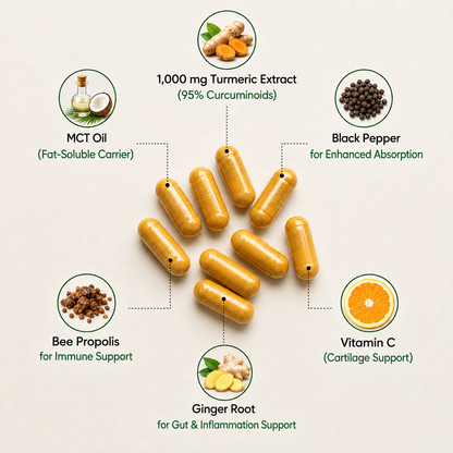 Move More Comfortably with Turmeric Curcumin (1,000mg)