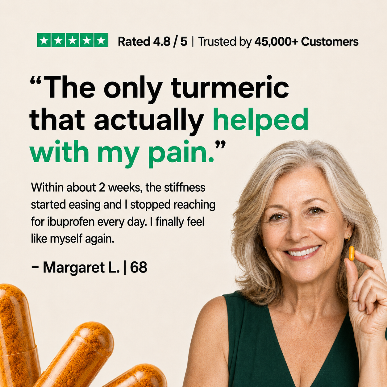 Move More Comfortably with Turmeric Curcumin (1,000mg)