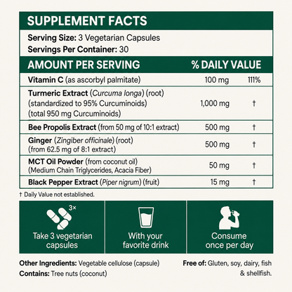 Move More Comfortably with Turmeric Curcumin (1,000mg)
